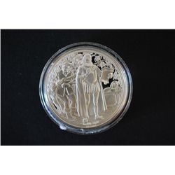 Shakespeare Tragedy Sterling Round; Twelfth Night; .925 Silver .530 Oz.; EST. $20-25