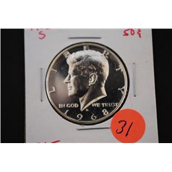 1968-S Kennedy Half Dollar; PF65; EST. $5-15