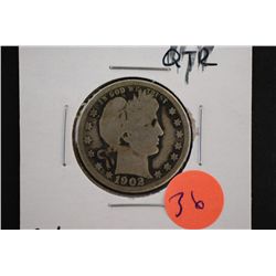 1902 Barber Quarter; G4; EST. $8-15
