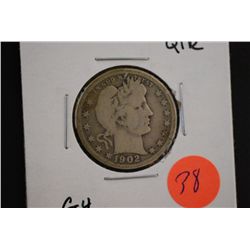 1902 Barber Quarter; G4; EST. $8-15