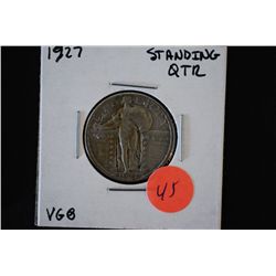 1927 Standing Quarter; VG8; EST. $8-15