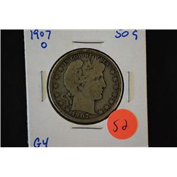 1907-O Barber Half Dollar; G4; EST. $10-20