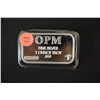 Image 1 : OPM, LLC Silver Ingot; .999 Fine Silver 1 Oz.; From Recycled Sources; EST. $35-35