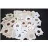 Image 1 : US Assorted Coins; Various Dates & Denominations; Worked in 2x2 Squares; Lot of 100; EST. $30-60
