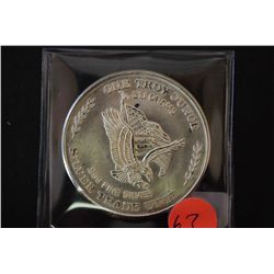 1981 Silver Trade Unit Silver Round; .999 Fine Silver 1 Oz.; Minted From US Strategic Stockpile Silv