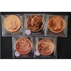 Copper Round; .999 Fine Copper 1 Oz.; Lot of 3; EST. $10-30