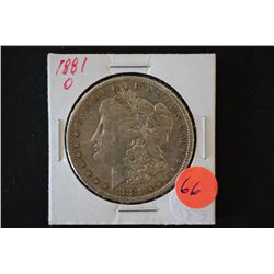 1881-O Silver Morgan $1; EST. $40-60