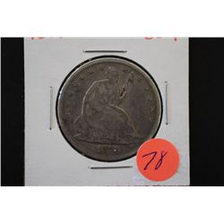 1876 Seated Liberty Half Dollar; EST. $50-70