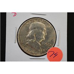 1952-D Ben Franklin Half Dollar; EST. $15-25