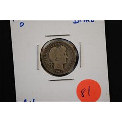 1902-O Barber One Dime; G4; EST. $3-6