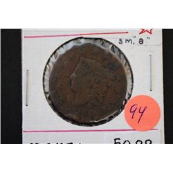 1834 Large One Cent; Large Stars; Small 8; EST. $80-100