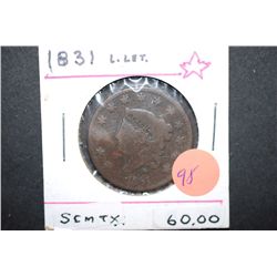 1831 Large One Cent; Large Letters; EST. $80-100