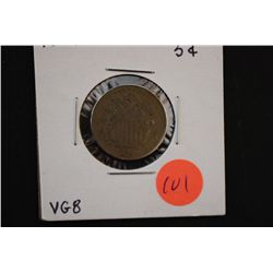 1867 Shield Nickel; VG8; EST. $20-40