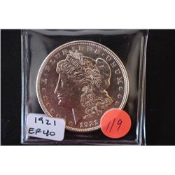 1921 Silver Morgan $1; EF40; EST. $30-40