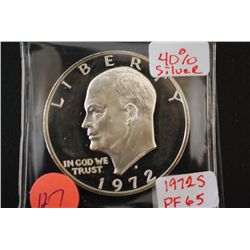 1972-S Eisenhower $1; PF65; 40% Silver; EST. $10-20