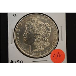 1885-O Silver Morgan $1; AU50; EST. $30-45