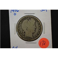 1906-O Barber Half Dollar; G4; EST. $10-20