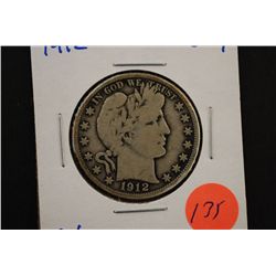 1912 Barber Half Dollar; G4; EST. $10-20