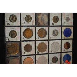 Various Tokens, Wooden Nickels, Medals, Etc.; Lot of 20; EST. $30-50