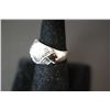 Image 2 : Sterling Silver Ring Size 8 W/Patterned Top; .925 Silver; EST. $10-15