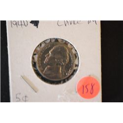 1940 Jefferson Nickel; Choice BU; EST. $10-15