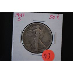 1941-S Walking Liberty Half Dollar; EST. $15-20