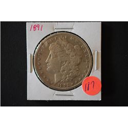 1891 Silver Morgan $1; EST. $40-60