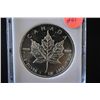 Image 1 : 2008 Canada $5 "Maple Leaf" Foreign Coin; MCPCG Graded MS70; 9999 Fine Silver 1 Oz.; EST. $40-60