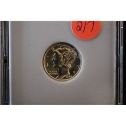 1942-D Mercury Dime; MCPCG Graded MS66; EST. $50-75