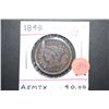 Image 1 : 1848 Large One Cent; 13 Stars; EST. $60-90