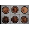 Image 1 : Golden State Mint Copper Round; .999 Fine Copper 1/2 Oz.; Lot of 6; "Indian Head"; EST. $10-15