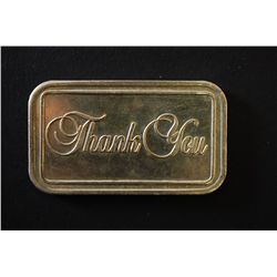 SilverTowne Silver Ingot "Thank You"; .999 Fine Silver 1 Oz.; EST. $30-40