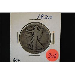 1920 Walking Liberty Half Dollar; G03; EST. $10-25