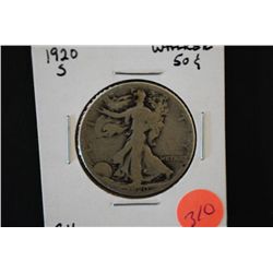 1920-S Walking Liberty Half Dollar; G4; EST. $15-25