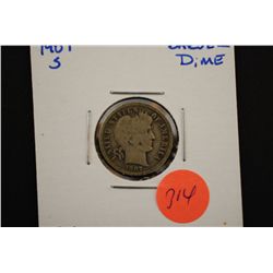 1907-S Barber One Dime; G4; EST. $3-8