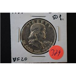 1949 Ben Franklin Half Dollar; VF20; EST. $10-20