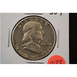 1960 Ben Franklin Half Dollar; VF20; EST. $10-20