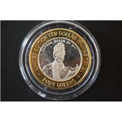 Four Queens Casino/Hotel  Daphne Queen Of Water  Las Vegas NV Limited Edition Two-Tone $10 Gaming To