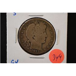 1913-S Barber Half Dollar; G4; EST. $10-20