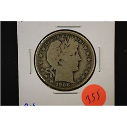 1908 Barber Half Dollar; G4; EST. $10-20