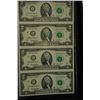 Image 1 : 2003-A US Federal Reserve Note $2; San Francisco CA Reserve; Lot of 4; Uncut Bills; EST. $20-40