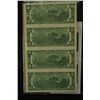 Image 2 : 2003-A US Federal Reserve Note $2; San Francisco CA Reserve; Lot of 4; Uncut Bills; EST. $20-40