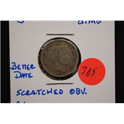 1909-S Barber One Dime; Better Date; G6; Scratched Obv.; EST. $10-20