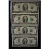 Image 1 : 2003 US Federal Reserve Note $2; New York NY Reserve; Lot of 4; Uncut Bills; EST. $20-30