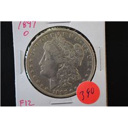 1897-O Silver Morgan $1; F12; EST. $30-50