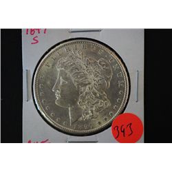 1897-S Silver Morgan $1; AU50; EST. $30-50