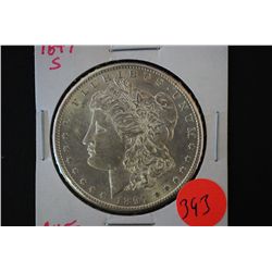 1897-S Silver Morgan $1; AU50; EST. $30-50