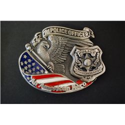 The Police Officer-An American Hero; Police Commerative Belt Buckle; EST. $5-10