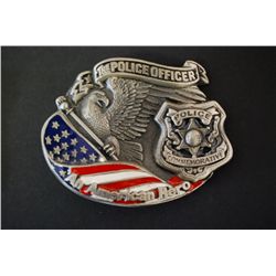 The Police Officer-An American Hero; Police Commerative Belt Buckle; EST. $5-10