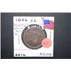 Image 1 : 1856 Large One Cent; Small 5; Counter Stamp Rev. 2; EST. $80-90 "Shortage of Coins so Merchant Stamp